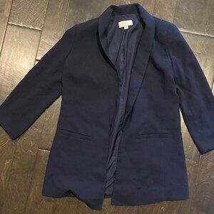 Loft Outlet Petite Navy ¾ sleeve Blazer, Size 00P
